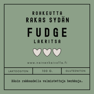 FUDGE Lakritsa - Rohkeutta, rakas sydän